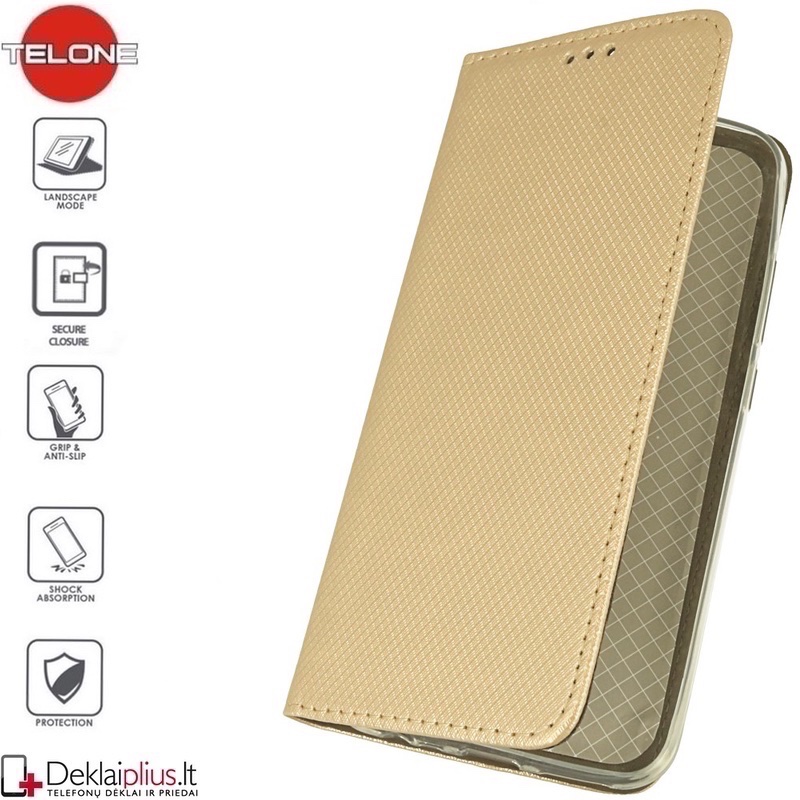 Telone smart magnet atverčiamas dėklas - auksinės spalvos (Lg K42) Telone smart magnet atverčiamas dėklas - auksinės spalvos (Lg K42)